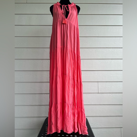 Vince Camuto Women's Tiered Maxi Dress Swim Cover-Up Size Medium